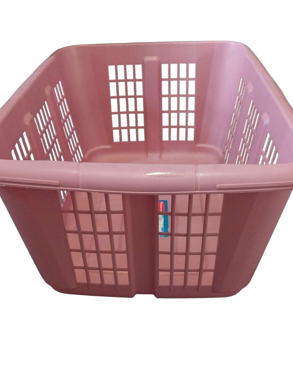 Vintage 1994 Retro Rubbermaid Laundry Basket 2854 Mauve Pink Hamper Rectangular - Picture 7 of 13